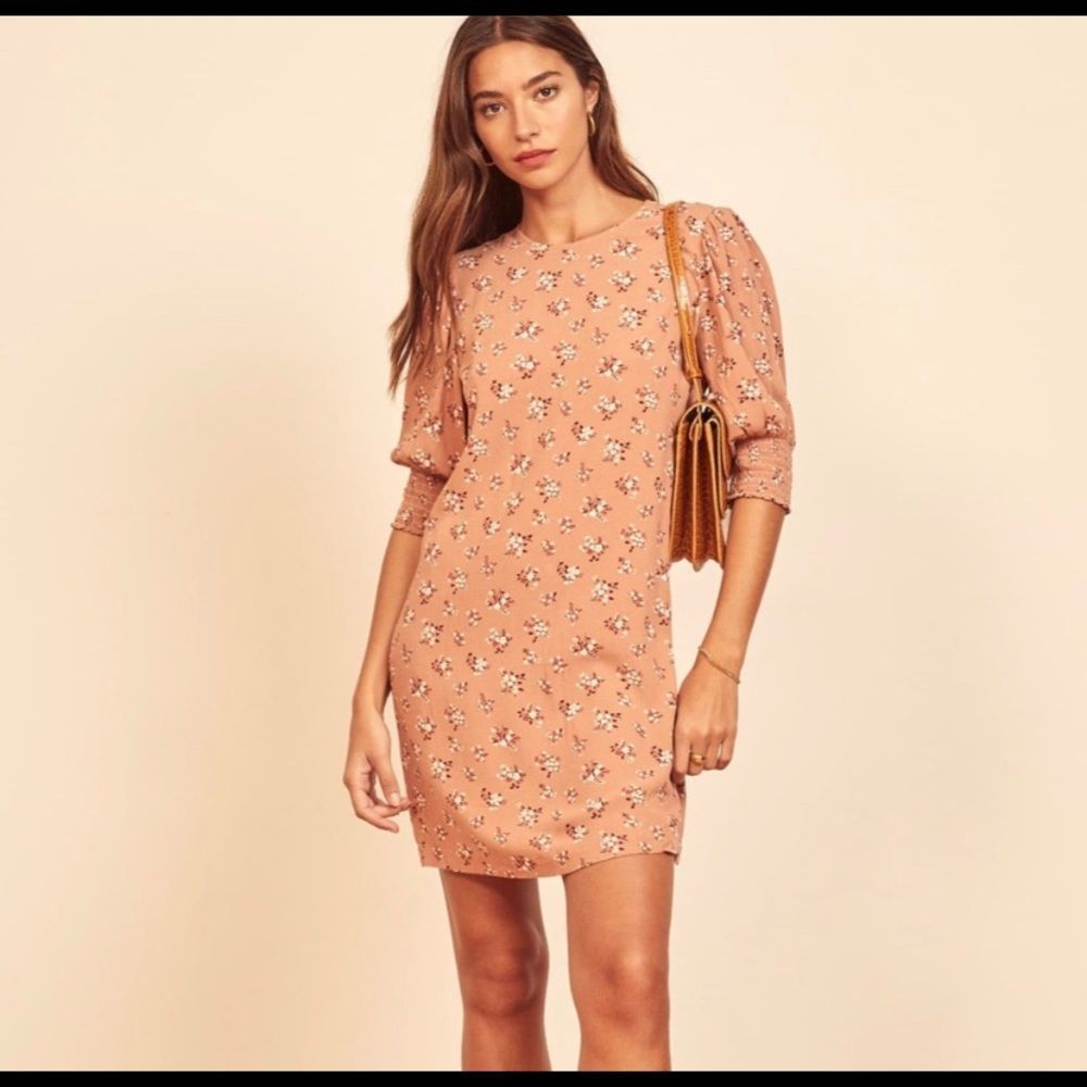 Reformation dress lea mini dress micro floral medium - Picture 2 of 10